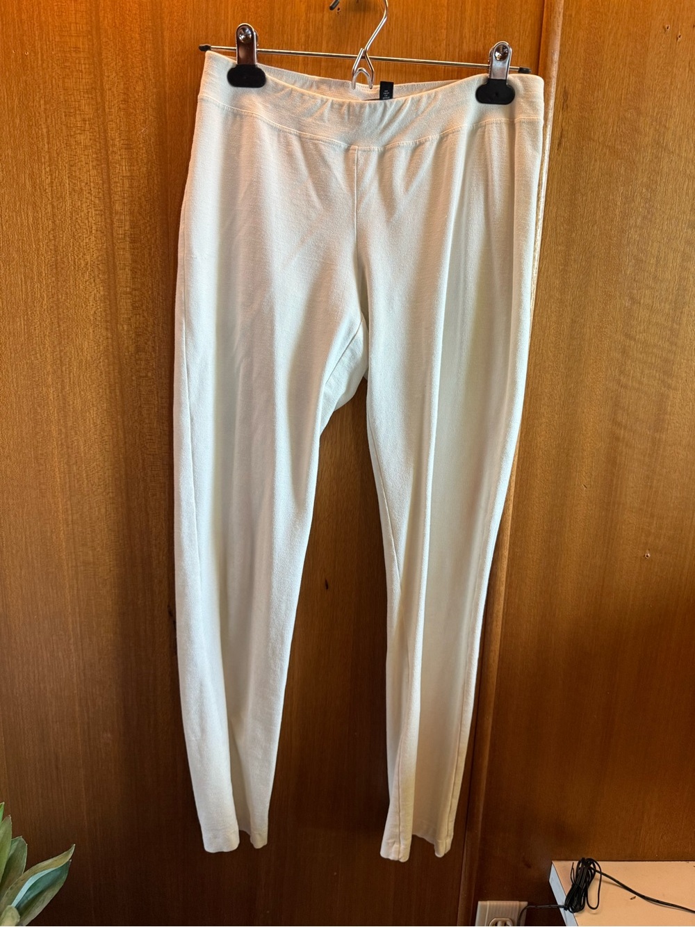 Eileen Fisher bone color straight pants XS